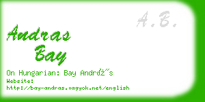 andras bay business card